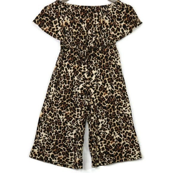Eye Candy Jumpsuit Jumper Romper Off Shoulder Leopard Animal Print 1X - Picture 2 of 12